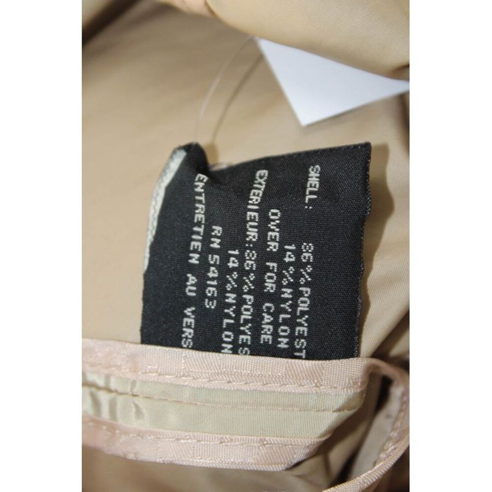 Cole Haan Womens Trench Coat Beige Collared Button Size S - Picture 5 of 5